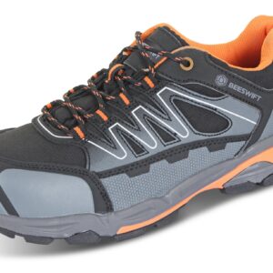 Beeswift Footwear Trainer S3 Composite Black / Orange / Grey Size 11