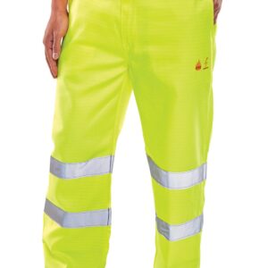 Beeswift Fire Retardant Anti Static Trousers En471 Saturn Yellow 46