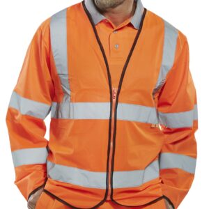 Beeswift Fire Retardant Hi-Vis Jerkin Orange XL