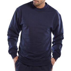 Beeswift Polycotton Sweatshirt Navy Blue M