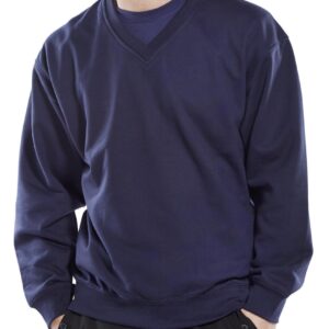 Beeswift V-Neck Sweatshirt Navy Blue S