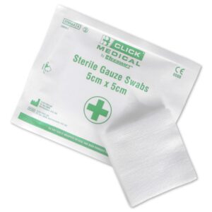 Click Medical Sterile Gauze Swabs 5X5 cm Pack Of 5