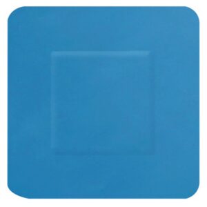 Hygio Detectable Square Plasters 100 Blue  (Box of 100)
