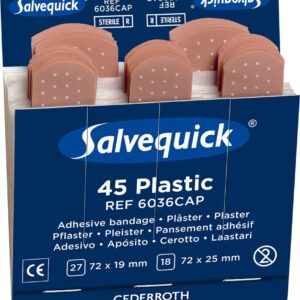 Salvequick Waterproof Plasters Refill Pack 6X45 Plasters  (Box of 6)
