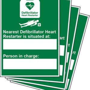 Click Medical NEAREST AUTOMATED DEFIBRILLATOR SIGN