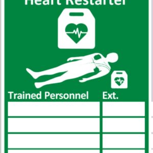 Click Medical Aed Trained Personnel Sign Green 20X30cm