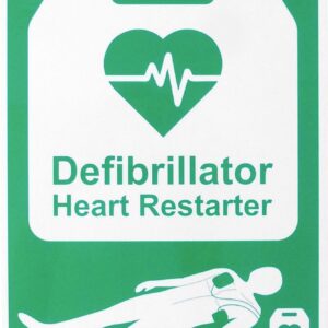 Click Medical Aed Automated External Defibrillator Sign Green 20X30cm