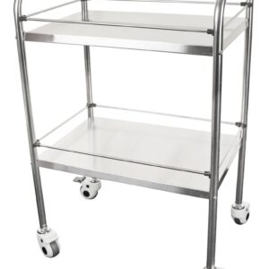 Click Medical Two Tier Stainless Steel Medical Trolley