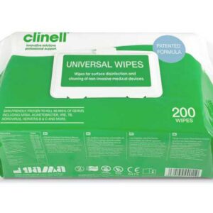Clinell Universal Wipes Pack 200 (Box of 200)