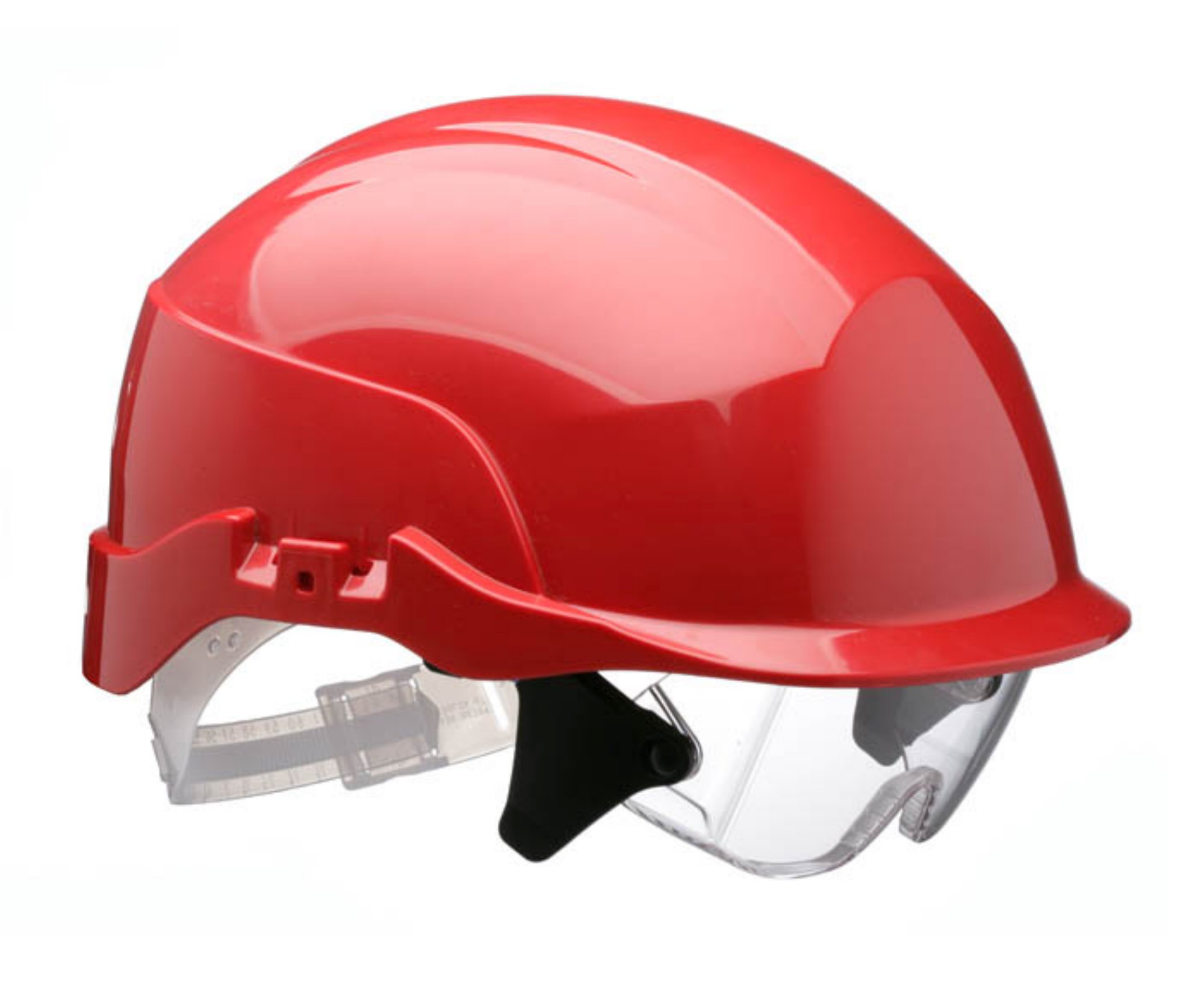 Centurion Spectrum Safety Helmet Red C / W Integrated Eye Protection Red
