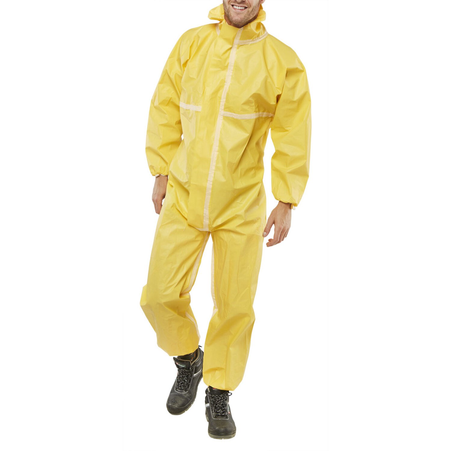 Disposable coverall yellow S microporous type 3/4/5/6