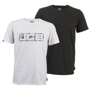 JCB Essential Twin Pack Grey & White T-Shirts M