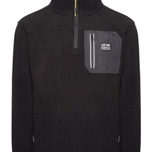JCB Trade Heavyweight 1/4 Zip Black Tech Fleece M