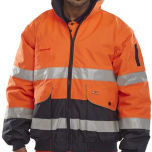 Beeswift Europa Bomber Jacket Orange / Navy 4XL