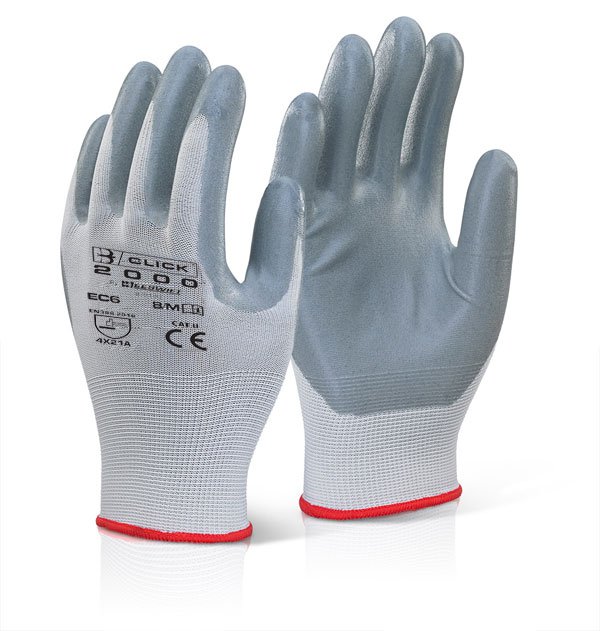 Beeswift NITRILE FOAM POLY GLOVE 07 SML   Pk10