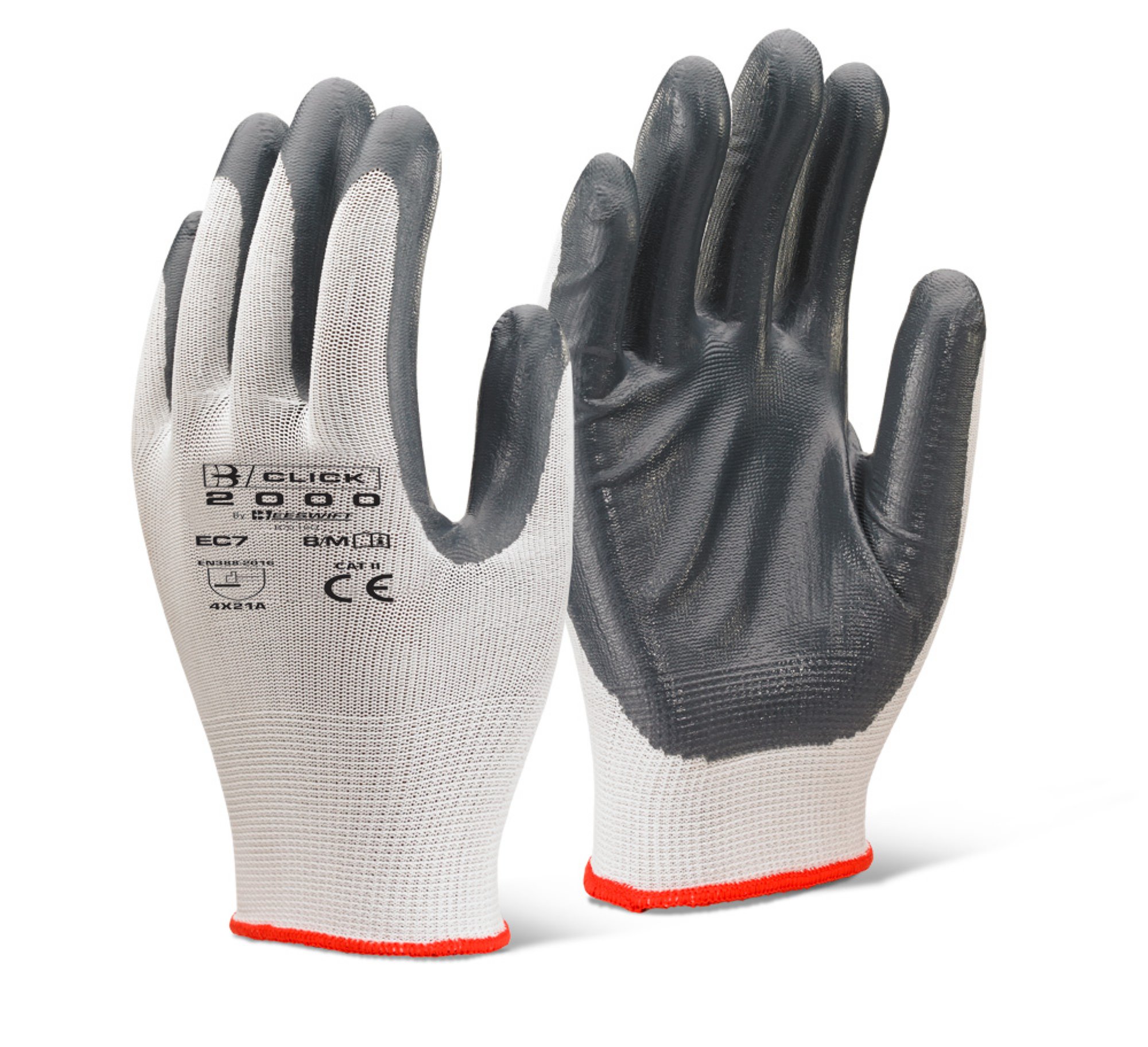Beeswift Nitrile Palm Coated Polyester Grey Grey XL (Box of 10)