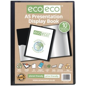 Eco Eco A5 50% Recycled Presentation Display Book with 10 Pockets - Single