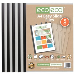 Eco Eco A4 50% Recycled Bag 5 Easy Slide Files - Single