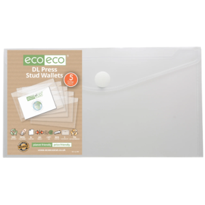 DL 95% Recycled Clear Press Stud Wallets (5)