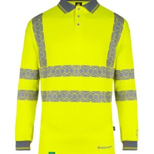 Envirowear Hi-Vis Polo Shirt Long Sleeve Saturn Yellow M