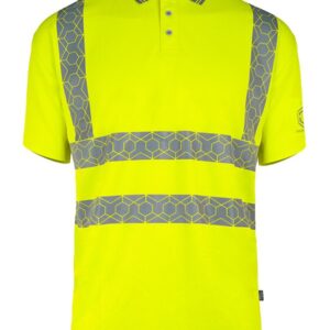 Envirowear Hi-Vis Polo Shirt Short Sleeve Saturn Yellow 3Xl