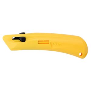 Plastic spring back safety knife