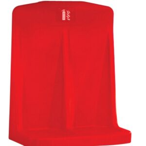 Red Double Fire Extinguisher Stand C / W Recessed Base