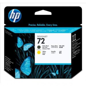 OEM HP C9384A (72) Yellow and Matt Black Print Heads
