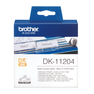Brother DK11204 Multi Purpose Label Roll 17mmx52mm 400