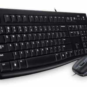 OEM Logitech Desktop MK120 Keyboard Mouse included USB Qwerty English Black