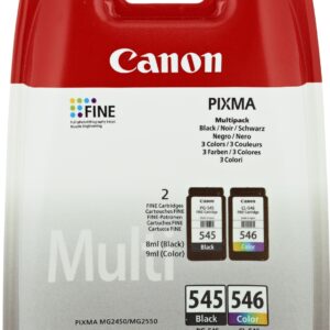 OEM Canon PG-545 and CL-546 Black and Tri-Colour Original Ink Cartridge Multipack