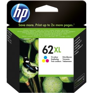 OEM HP 62XL High Capacity Tri-Colour Original Ink Cartridge C2P07AE