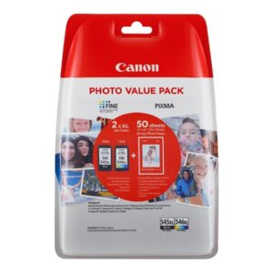 OEM Canon 8286B006 PG-545XL/CL546XL Printhead Cartridge+ Photo Paper Multi Pack