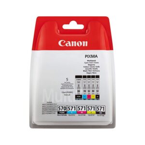 OEM Canon PGI-570PGBK and CLI-571BKCMY 5 Colour Original Ink Cartridge Multipack