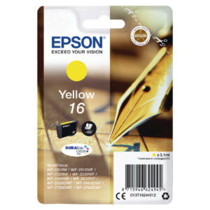 OEM Epson C13T16244012 Durabrite Ultra Ink 16 Series Pen & Crossword Yellow