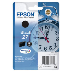 OEM Epson C13T27014012 (27) Ink Cartridge Black 350 Pages 6.2ml