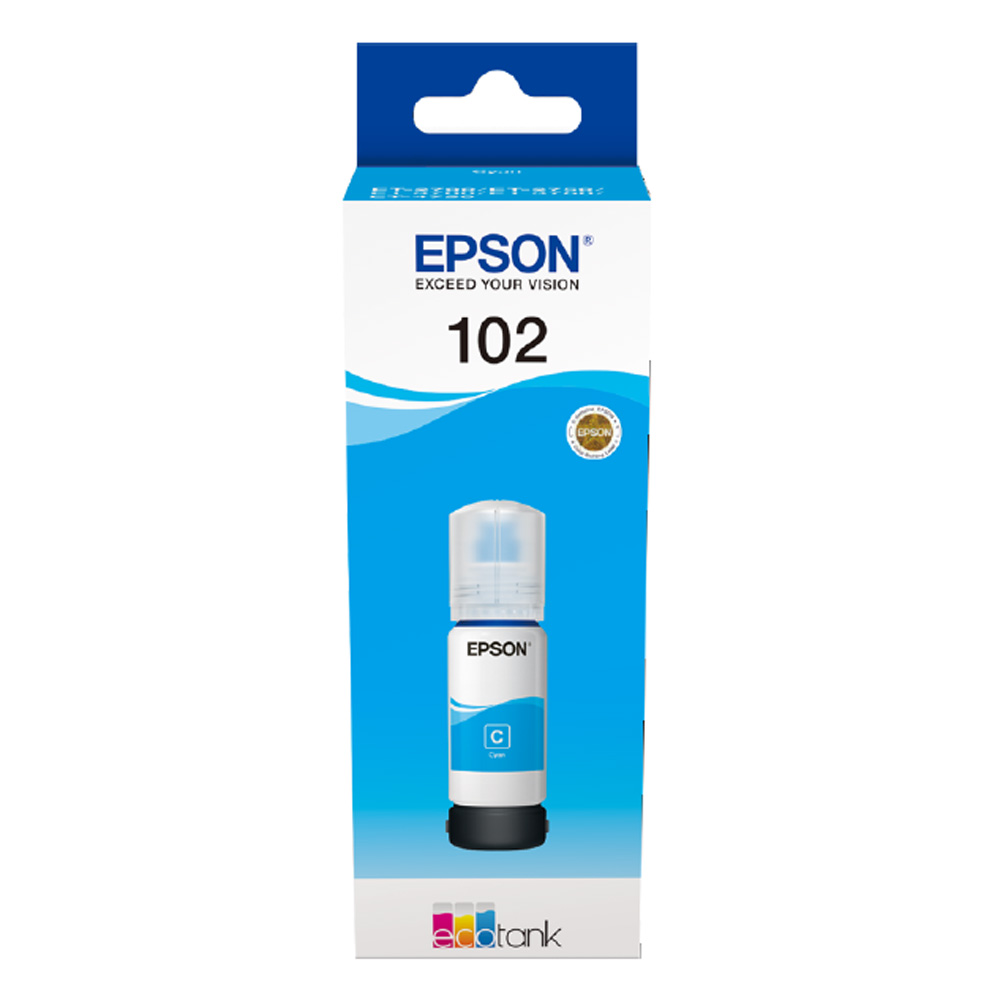 OEM Epson 102 Cyan Ecotank Original Ink Bottle C13T03R240