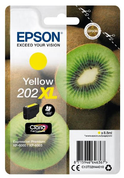 OEM Epson 202XL Yellow High Capacity Ink Cartridge T02H4