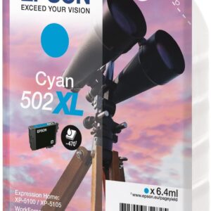OEM Epson 502XL High Capacity Cyan Ink Cartridge T02W24010
