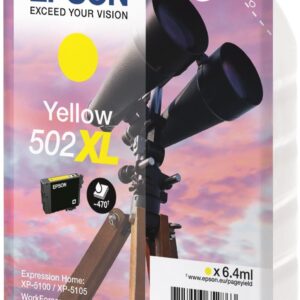 OEM Epson 502XL High Capacity Yellow Ink Cartridge T02W44010