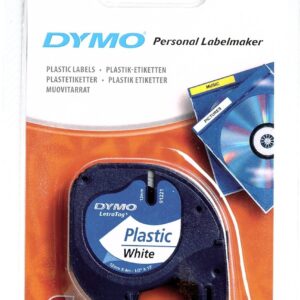 OEM Dymo 91221 (S0721660) DirectLabel-etikettes Polyester white 12mm x 4m for Dymo LetraTag
