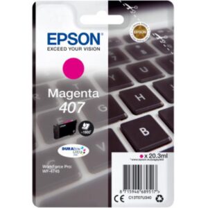 OEM Epson 407 Magenta Ink Cartridge C13T07U340