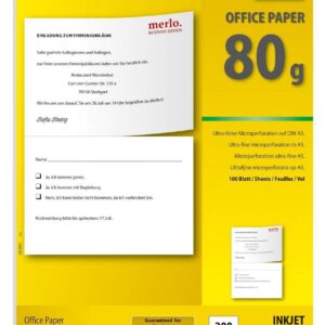Sigel Special Microperforated Multipurpose Office Paper A5/A4 80GSM 100 A4 Sheets