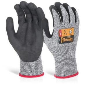Beeswift Glovezilla Nitrile Palm Coated Glove Grey 2XL (Pair)