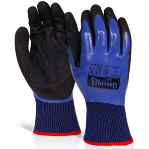 Beeswift GLOVEZILLA WATERPROOF THERMAL NITRILE GLOVE BLUE XL (10) Pk10