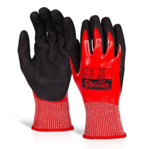 Beeswift GLOVEZILLA WATERPROOF NITRILE CUT D GLOVE RED XL (10) Pk10