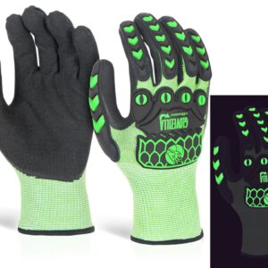 Beeswift Glovezilla Glow In The Dark Foam Nitrile Glove Green 2XL (Pair)