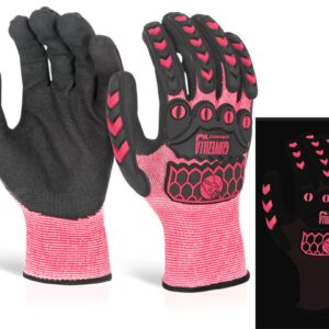Beeswift Glovezilla Glow In The Dark Foam Nitrile Glove Pink XL (Pair)
