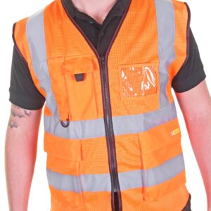 Beeswift Executive Mesh Waistcoat Orange L