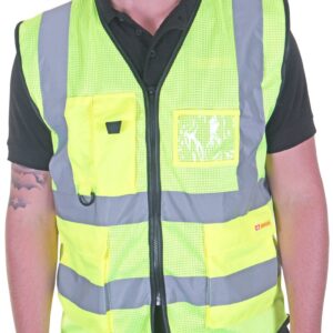 Beeswift Executive Mesh Waistcoat Saturn Yellow 3XL